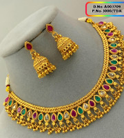 Joypuri Gold Plated Premium Quality Necklace Set Code: A003708
